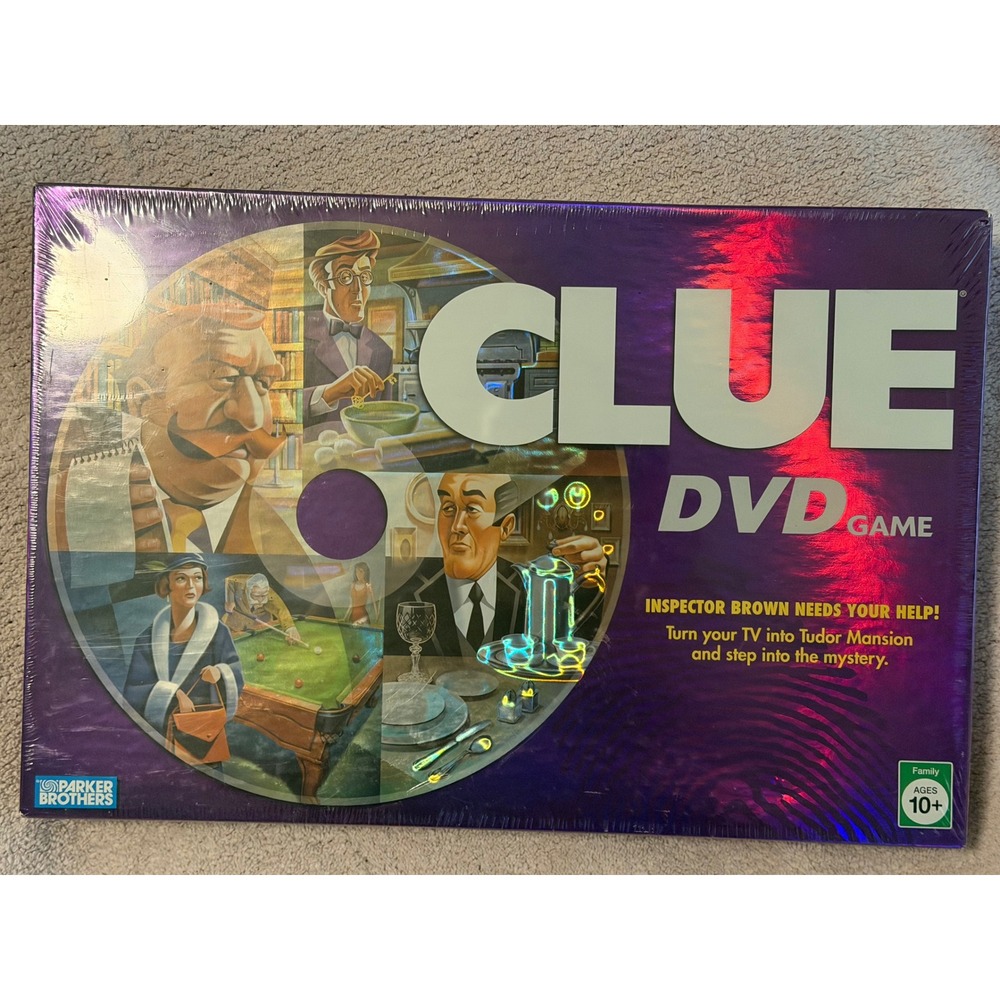 Parker Brothers Clue DVD Game Interactive Mystery Board Game 42789 New Sealed